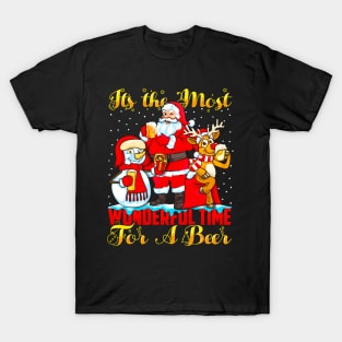 Beer Christmas. Merry Beermas. It's The Most Wonderful Time For a Beer. T-Shirt